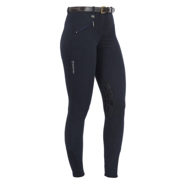 Calças femininas modelo Selene em algodão elástico com grip