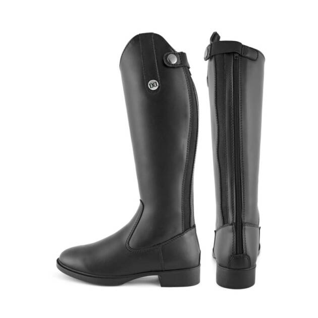 Botas infantis derby lisas em couro sintético, cano médio wide