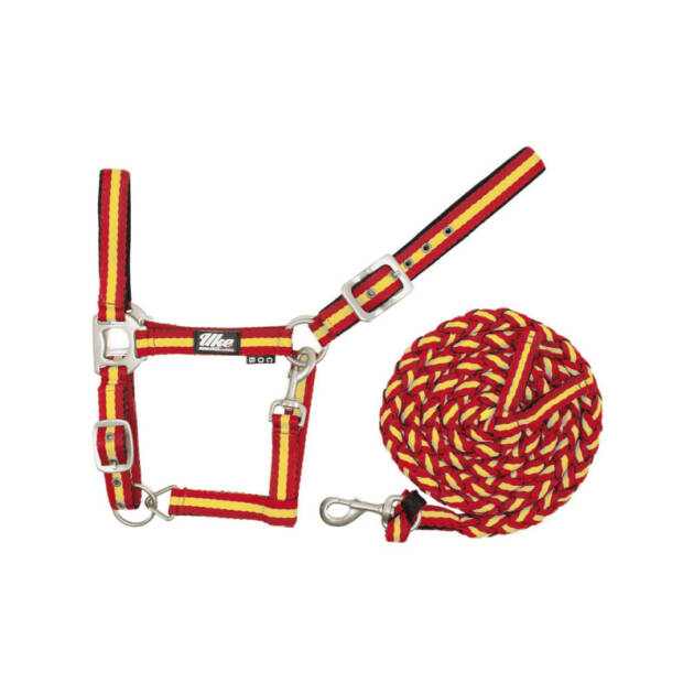 Caveira de nylon tricolor com corda