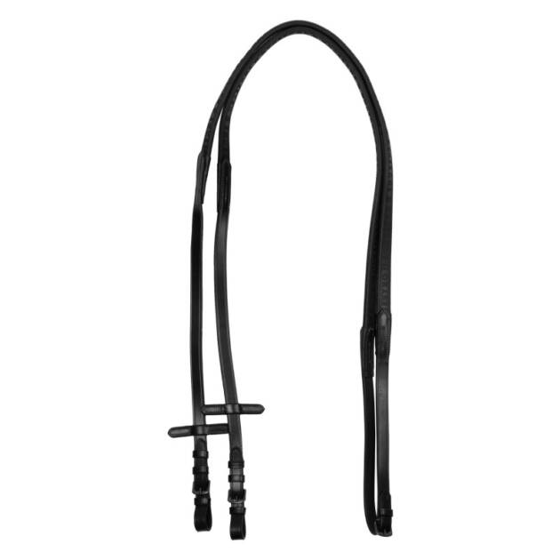 Rédeas em couro e borracha black fitting