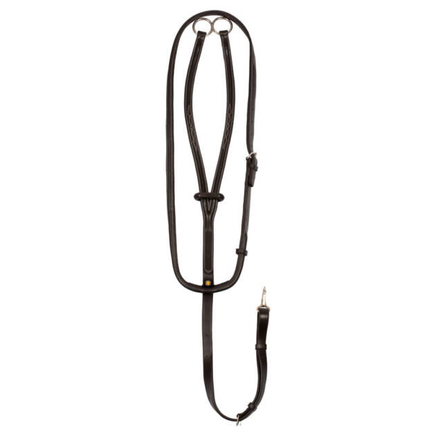 Martingale de coleira com costuras contrastantes