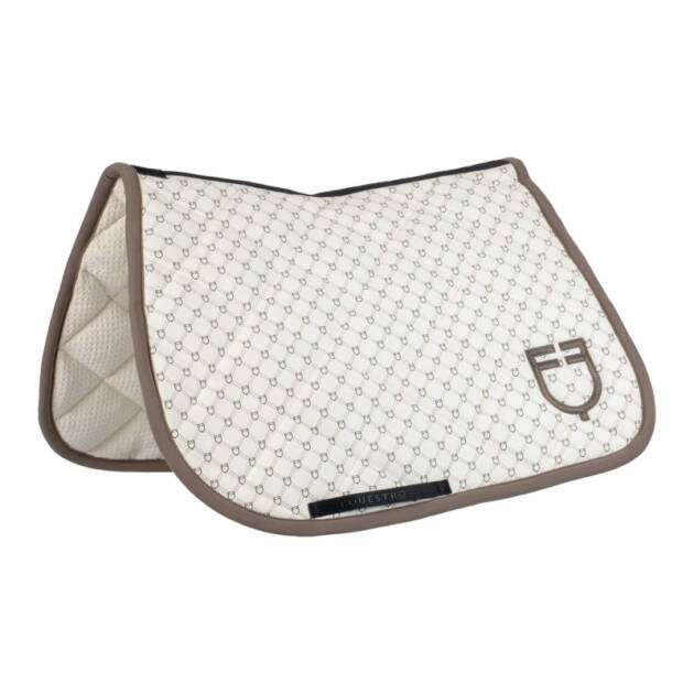 Almofada de sela com estampa de monograma para salto