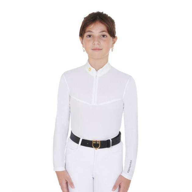 Polo de manga longa para menina
