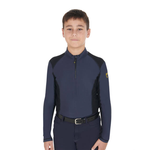 Camiseta infantil de treino em tecido técnico