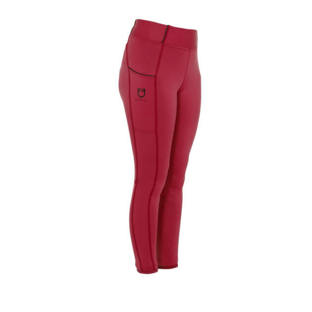 Leggings infantil slim fit com grip e logo