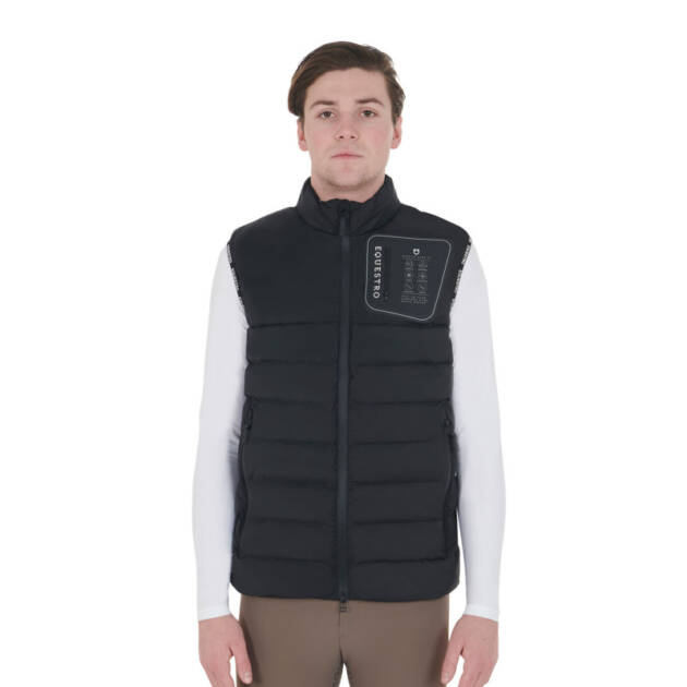 Colete masculino tecido elástico com patch de silicone