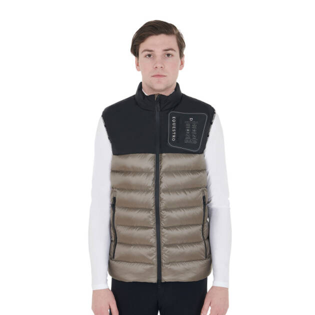 Colete masculino bimaterial com patch de silicone