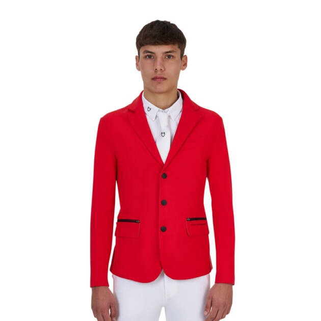 Jaqueta de competição masculina Equestro Ridertechnology costuras seladas
