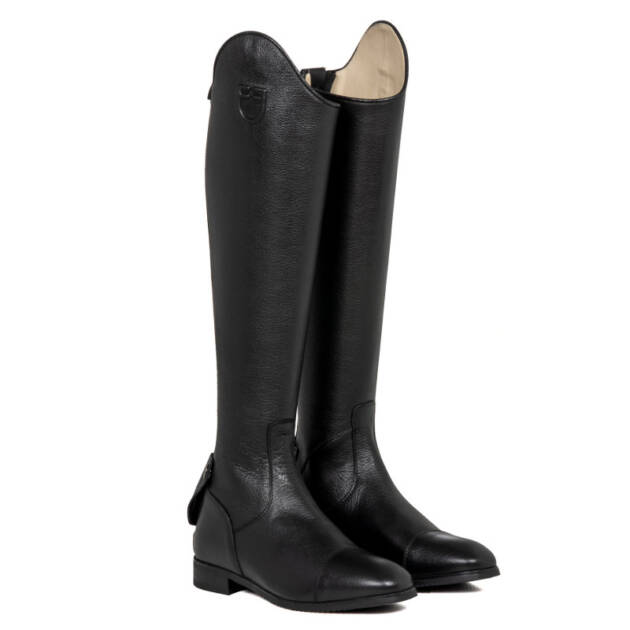 Botas unissexo em pele de vitelo com fecho traseiro