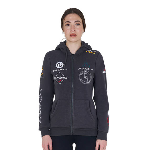Moletom feminino multilogo design 2024