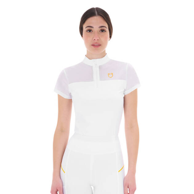 Polo feminino de treino em mesh