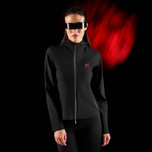 Moletom técnico feminino Equestro Ridertechnology com capuz
