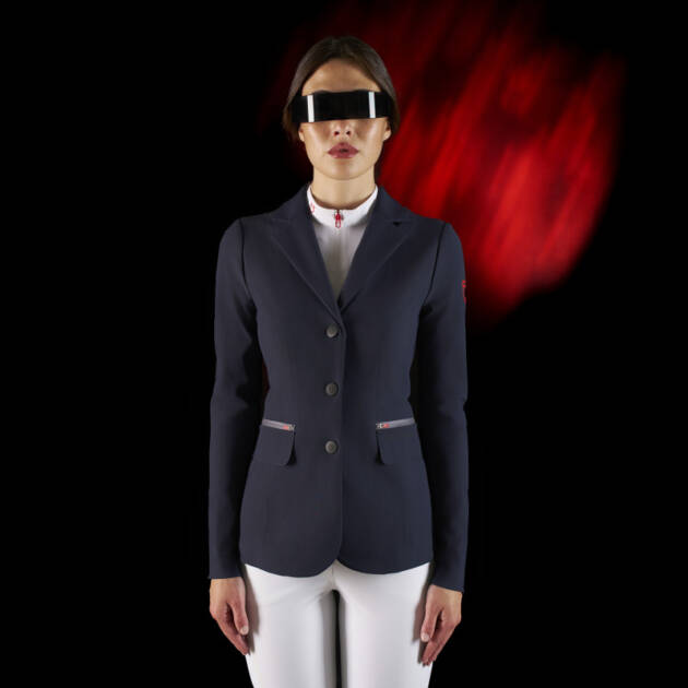 Jaqueta de concurso feminina Equestro Ridertechnology costuras seladas