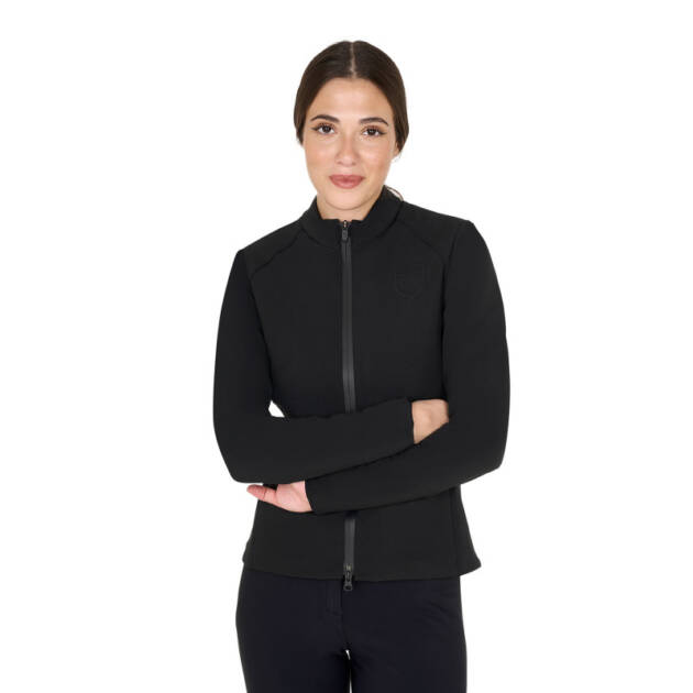 Jaqueta softshell feminina em tecido técnico acolchoado