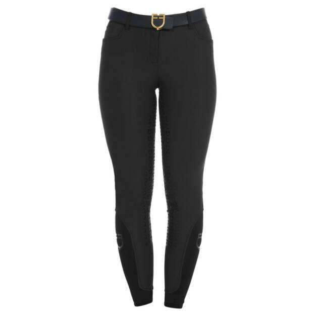 Calças femininas full grip de cintura alta forradas