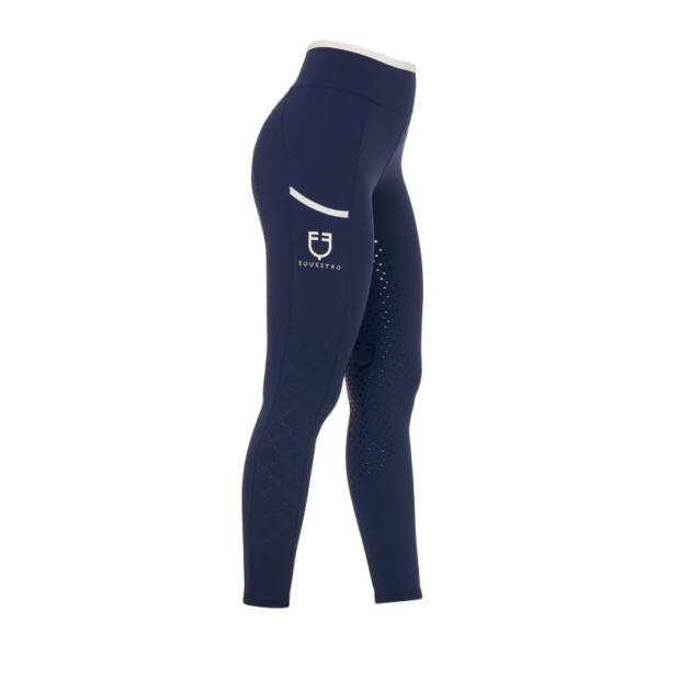 Leggings feminino com decorações perfuradas