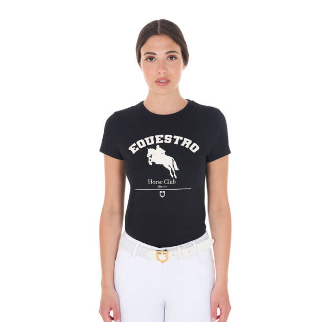 Camiseta feminina Jumping Horse Club em algodão