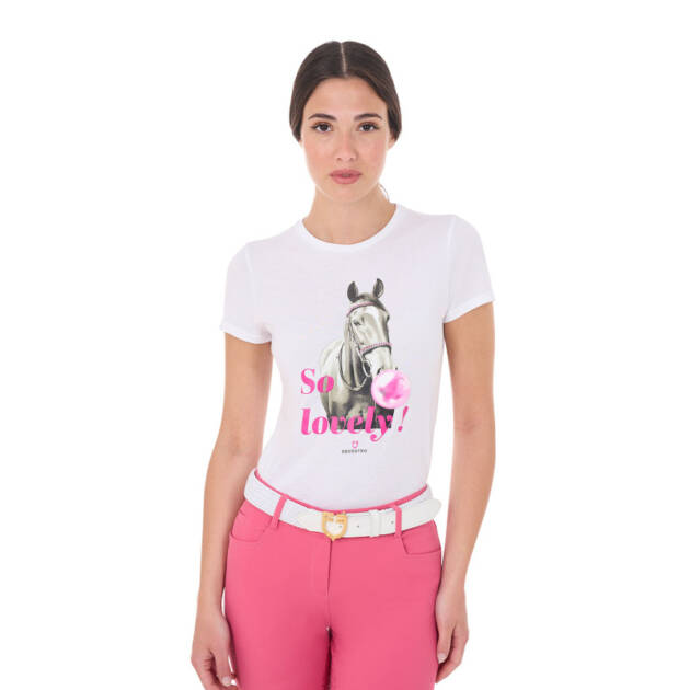 Camiseta feminina So Lovely em algodão