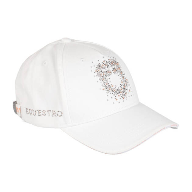 Boné feminino de beisebol com logotipo de strass