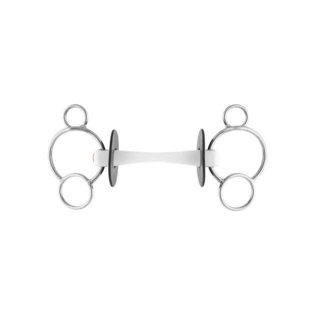 NATHE FREIO DE 3 ARGOLAS 20MM COM FLEX. BOCADO MULLEN