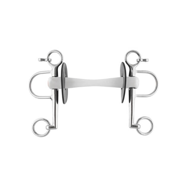 NATHE PELHAM 20MM C/BARRA FLEXÍVEL MULLEN BOCADO COM LATERAIS LONGAS