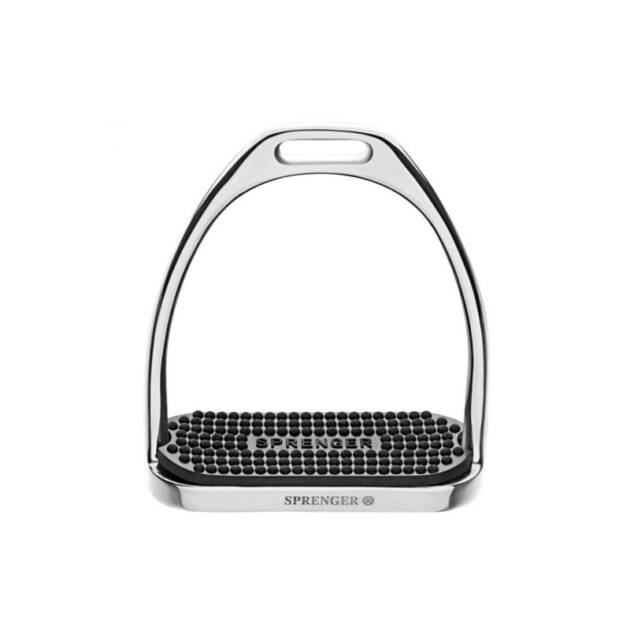 FILLIS STIRRUPS - AÇO INOXIDÁVEL, TAMANHO 120 MM COM BASE DE BORRACHA PRETA