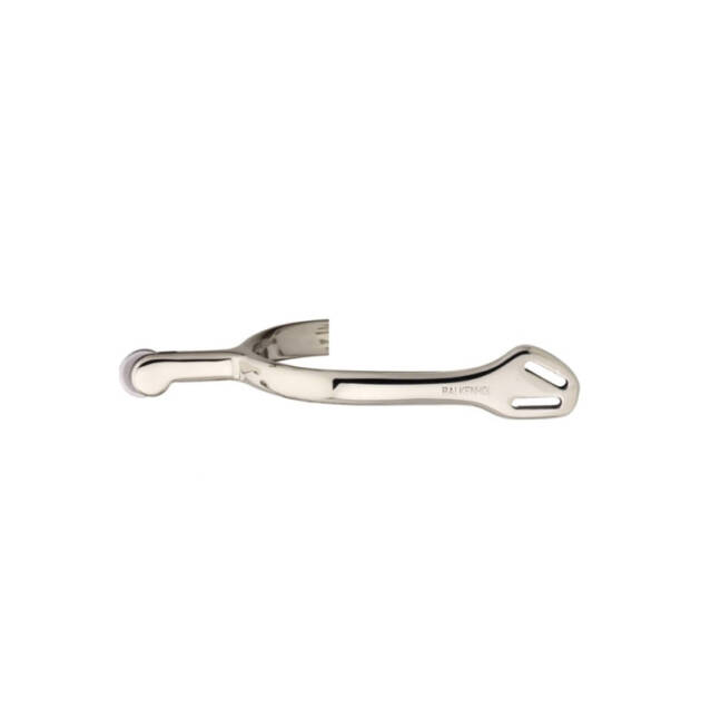 Esporas Balkenhol para senhoras com fecho Balkenhol - prata alemã altamente polida, 40 mm arredondada