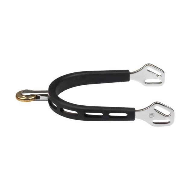 Esporas Ultra Fit Extra Grip, aço inoxidável 25mm com roldana horizontal com cobertura de carbono.