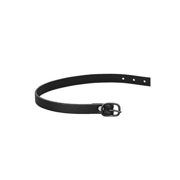 HS ESPORAS DE COURO PRETO 45CM C/FIVELA INOX/PRETO