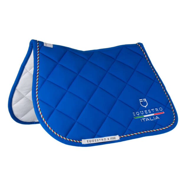 Sela para salto com debrum tricolor Equestro X FISE