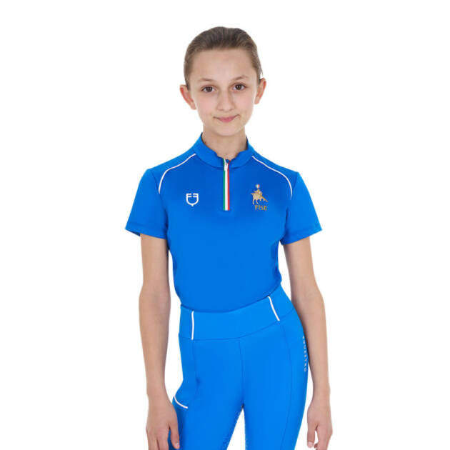 Polo unissex infantil para treino Equestro X FISE