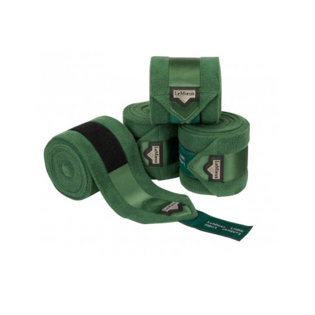 Faixas Lemieux Loire cetim polo verde hunter tamanho grande conjunto com 4