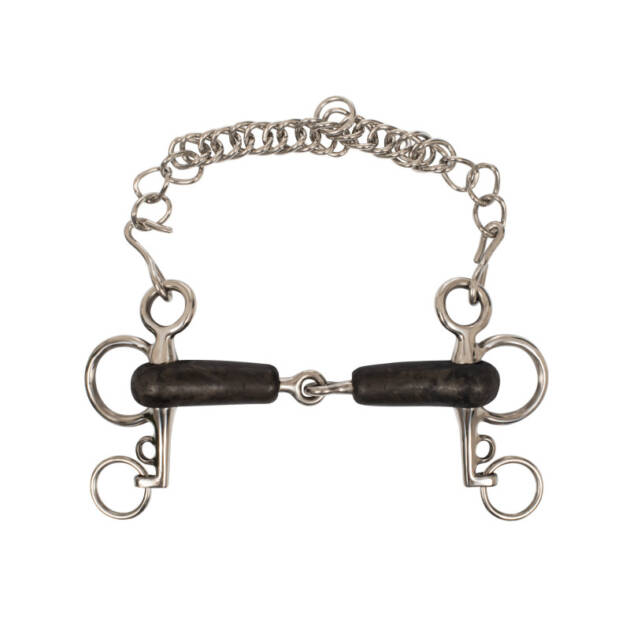 Pelham inox hastes curtas revestido de borracha