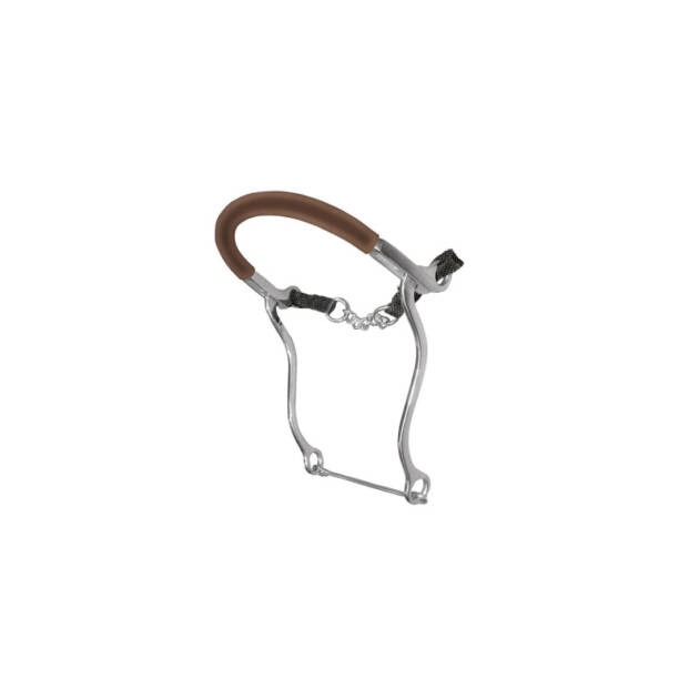 Hackamore inox hastes longas com nasalina de borracha