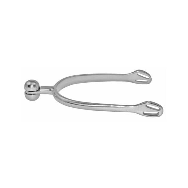 ESPORAS INOXIDÁVEIS MASCULINAS SOFT TOUCH COM MEIAS-LUAS HORIZONTAIS GIRATÓRIAS 30MM