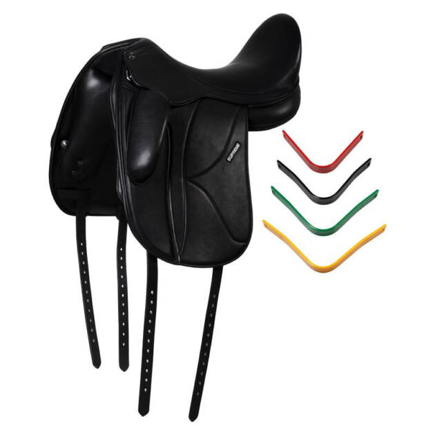 Sela de dressage Richmond com arco intercambiável (4 arcos incluídos)