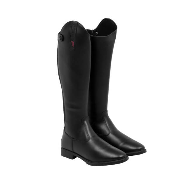 Botas largas em couro de vitelo liso para crianças