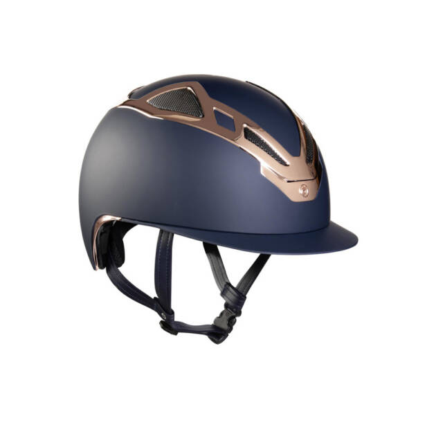 CAPACETE APEX CHROME AZUL FOSCO/OURO ROSÉ