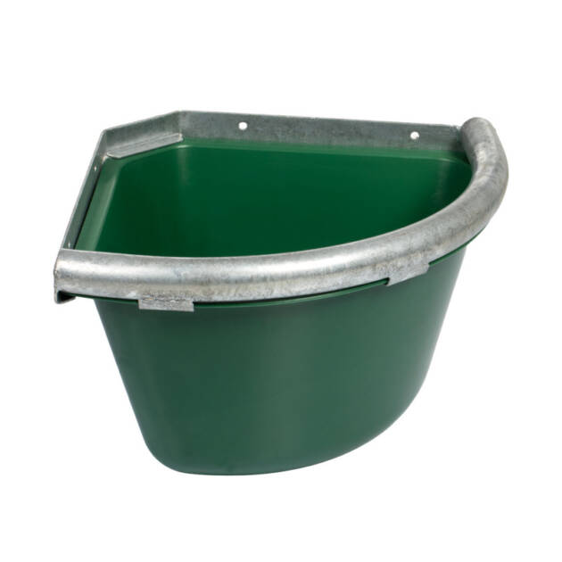 Comedouro de canto com borda de ferro