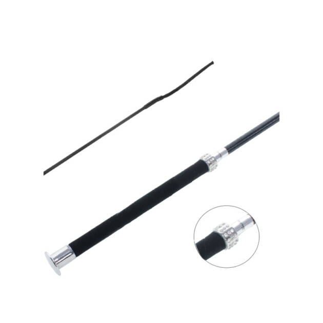Chicote de adestramento com cabo antiderrapante e strass