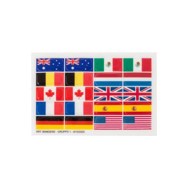Conjunto de adesivos de bandeiras para suportes Opera
