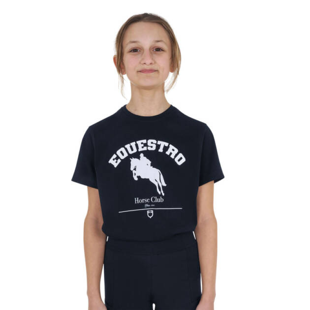 Camiseta infantil Jumping Horse Club em algodão