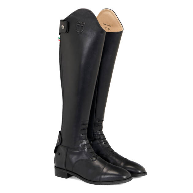 Botas unissex com cadarço e zíper traseiro