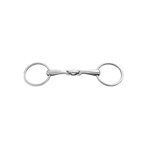 ANELA SOLTA RG. FREIO "SNAFFLE" INOX 16MM DUPLO J. COM 55MM INOX RG.