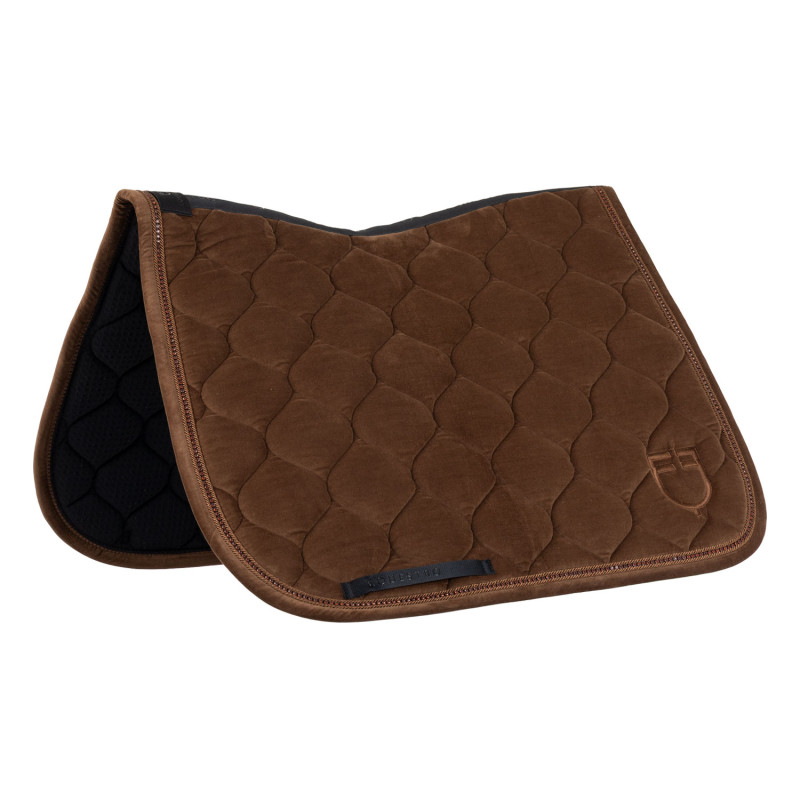 Manta de sela de dressage com efeito camurça e strass