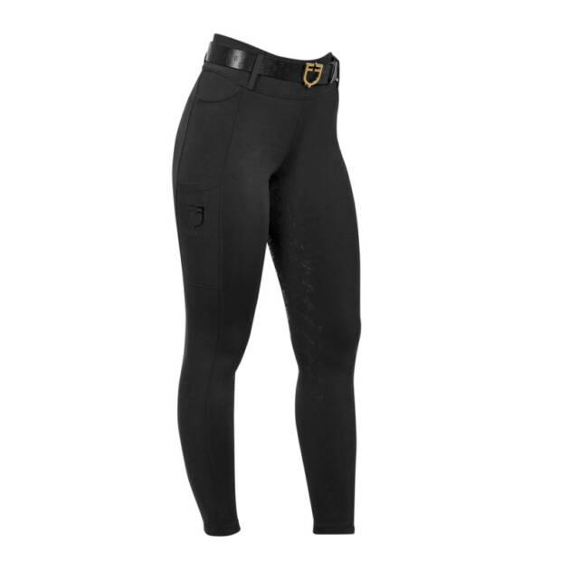 Leggings de menina de cintura alta full grip com passantes