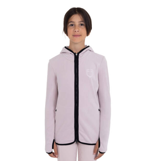 Moletom infantil unissex em fleece com zíper