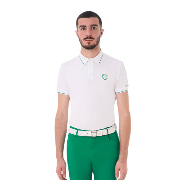 Polo training masculino com detalhes em contraste