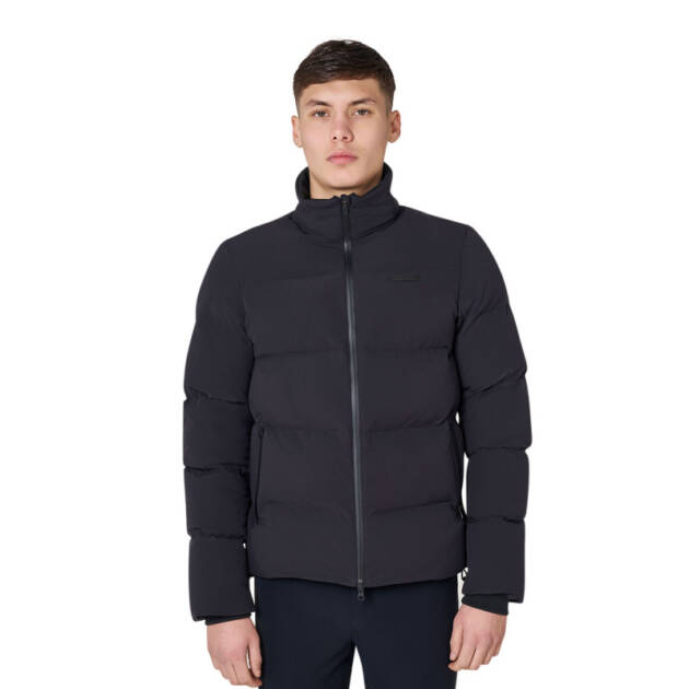 Jaqueta acolchoada masculina com gola alta