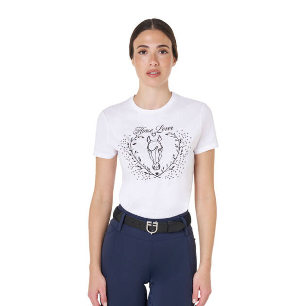 Camiseta feminina de algodão Wild Heart